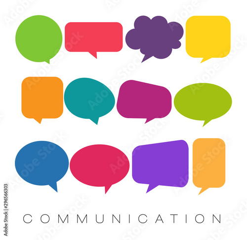 Fotografía speech bubbles, communication concept, vector illustration