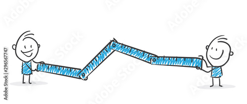 Fotografía Stickman Blue: Ruler, Lenght, Width. (Nr. 152)