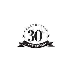 Wall Mural - 30th years celebrating anniversary emblem logo design