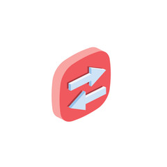 Poster - Arrows red. Vector 3d isometric, color web icon, new flat style. Creative illustration design, idea for infographics.