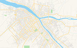Fototapeta Mapy - Printable street map of Pontianak, Indonesia