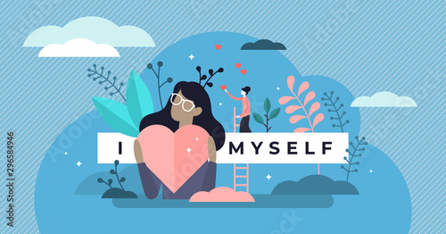 Cuadros en Lienzo Self esteem vector illustration