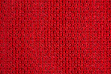 Sticker - Red sports clothing fabric football jersey texture close up