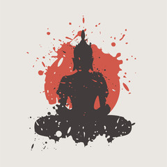 Canvas Print - Design of budha art illustration