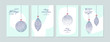 © AgataCreate - Merry Christmas cards set with hand drawn elements. Doodles and sketches vector Christmas illustrations, DIN A6.