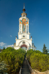 Wall Mural - Temple-Lighthouse St. Nicholas of Myra in the village Malorechenskoye. Crimea.