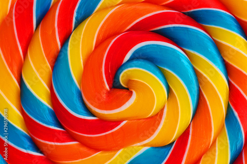 Photographie Background of lollipop swirl, candy closeup