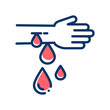 © Backwoodsdesign - Blood loss color line icon. Bleeding arm vector element. Injury concept. Pictogram for web, mobile app, promo. UI UX design element.