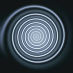Wall Mural - Spiral whirl movement. Abstract blue background.