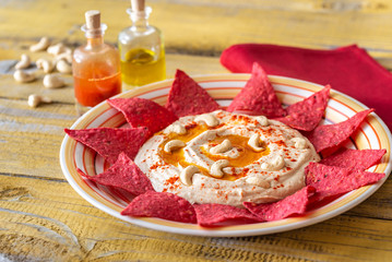 Poster - Hummus with tortilla chips