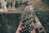 Fototapeta Dmuchawce - old railway bridge