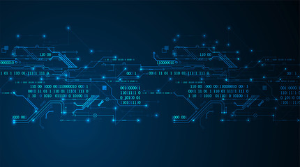 Poster - Abstract technology concept. Circuit board, high computer color background. Vector illustration