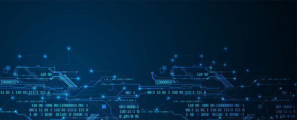 Aufkleber - Abstract technology concept. Circuit board, high computer color background. Vector illustration