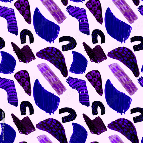 Watercolor seamless pattern with abstract elements. Can be used for any kind ...
