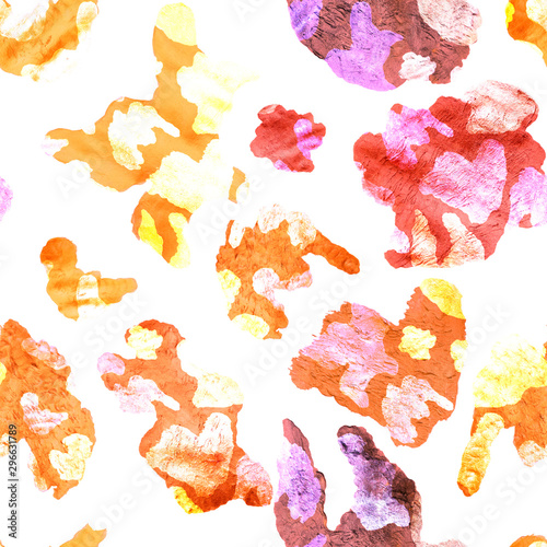 Seamless pattern with cow spots. Abstract fashion texture