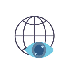 Global sphere icon flat vector design