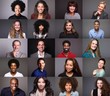 © Djomas - Group of 19 different people in front of a colored background