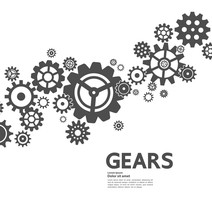 Gears Creative Idea Set Grand Vector Illustration.