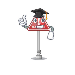 Sticker - Graduation danger cartoon isolated in the character