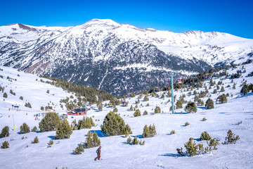 Andorra GrandValira Ski. Pyrenees Mountains