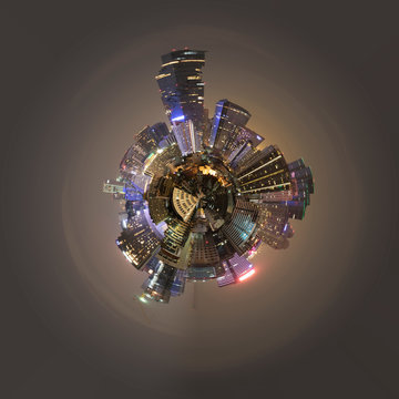 Buildings and businesses in a strange way with graphics