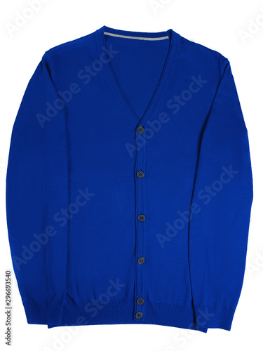 Cuadros en Lienzo casual men's cardigan on a white background