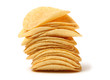 Potato Chips on white background