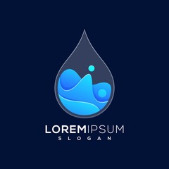 Wall Mural - water drop logo design ready to use