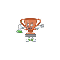 Wall Mural - Professor cup bronze trophy for win collection.