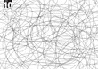Abstract scribble creative tangle on white background. Hand drawn scrawl sketch chaos doodle pattern.