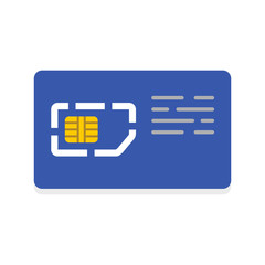 Poster - Mobile sim card icon. Flat illustration of mobile sim card vector icon for web design