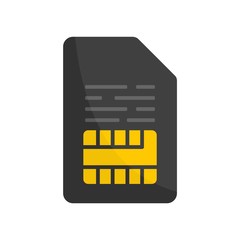 Poster - Cellular sim card icon. Flat illustration of cellular sim card vector icon for web design