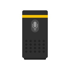 Poster - Smart speaker control icon. Flat illustration of smart speaker control vector icon for web design