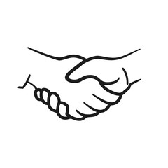 Fototapete - Hand Drawn Handshake icon logo