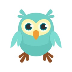 Wall Mural - adorable owl icon. flat illustration of adorable owl vector icon for web design