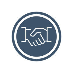 Fototapete - Handshake circle for website an app