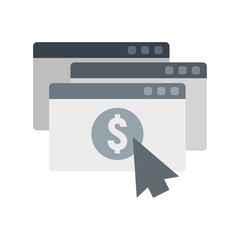 Poster - web money page icon. flat illustration of web money page vector icon for web design