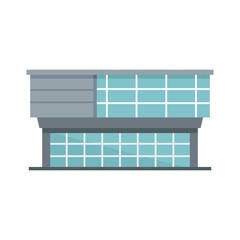 Sticker - Window glass mall icon. Flat illustration of window glass mall vector icon for web design