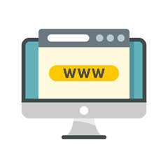 Poster - computer domain icon. flat illustration of computer domain vector icon for web design