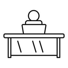 Poster - administrator desktop icon. outline administrator desktop vector icon for web design isolated on whi