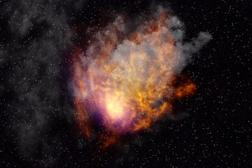 Wall Mural - nebula in galaxy abstract background.