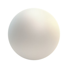 White Sphere isolated on white background. Sphere mockup. 3d illustration