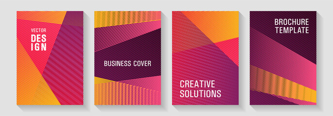 Wall Mural - brochure cover layouts vector geometrics.