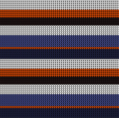 Poster - vector seamless knitted stripes pattern