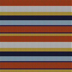 Wall Mural - vector seamless knitted stripes pattern