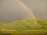 Fototapeta Tęcza - rainbow over field