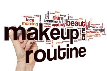 Sticker - Makeup routine word cloud