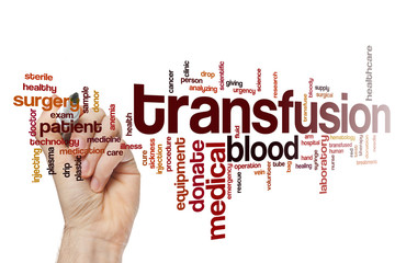 Wall Mural - Transfusion word cloud