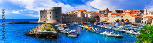 Fotografía Landmarks of Croatia- splendid Dubrovnik