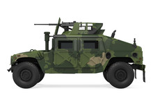 Humvee High Mobility Multipurpose Wheeled Vehicle Isolated